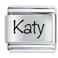 Katy Etched Name Italian Charm