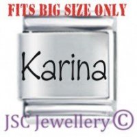 Karina Etched Name Charm - Fits BIG size 13mm