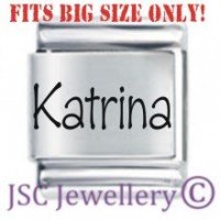Katrina Etched Name Charm - Fits BIG size 13mm