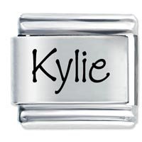 Kylie Etched Name Italian Charm