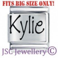 Kylie Etched Name Charm - Fits BIG size 13mm