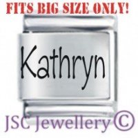 Kathryn Etched Name Charm - Fits BIG size 13mm