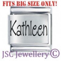 Kathleen Etched Name Charm - Fits BIG size 13mm