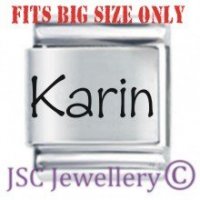 Karin Etched Name Charm - Fits BIG size 13mm