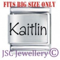 Kaitlin Etched Name Charm - Fits BIG size 13mm