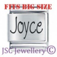 Joyce Etched Name Charm - Fits BIG size 13mm