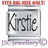 Kirstie Etched Name Charm - Fits BIG size 13mm