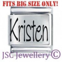 Kristen Etched Name Charm - Fits BIG size 13mm