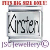 Kirsten Etched Name Charm - Fits BIG size 13mm