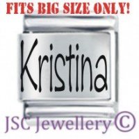 Kristina Etched Name Charm - Fits BIG size 13mm