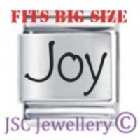 Joy Etched Name Charm - Fits BIG size 13mm