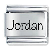 Jordan Etched Name Italian Charm