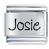 Josie Etched Name Italian Charm