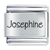 Josephine Etched Name Italian Charm