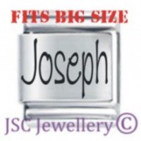 Joseph Etched Name Charm - Fits BIG size 13mm