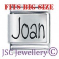 Joan Etched Name Charm - Fits BIG size 13mm