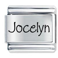 Jocelyn Etched Name Italian Charm