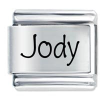 Jody Etched Name Italian Charm