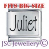 Juliet Etched Name Charm - Fits BIG size 13mm
