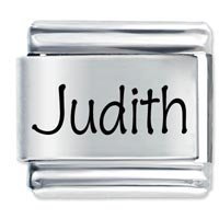 Judith Etched Name Italian Charm