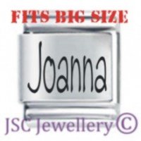 Joanna Etched Name Charm - Fits BIG size 13mm