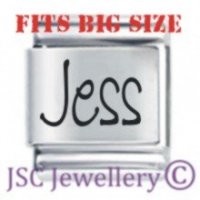 Jess Etched Name Charm - Fits BIG size 13mm