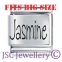 Jasmine Etched Name Charm - Fits BIG size 13mm