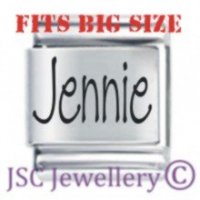 Jennie Etched Name Charm - Fits BIG size 13mm