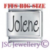 Jolene Etched Name Charm - Fits BIG size 13mm