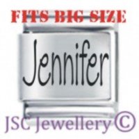 Jennifer Etched Name Charm - Fits BIG size 13mm