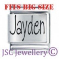 Jayden Etched Name Charm - Fits BIG size 13mm