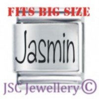 Jasmin Etched Name Charm - Fits BIG size 13mm