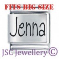 Jenna Etched Name Charm - Fits BIG size 13mm