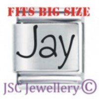 Jay Etched Name Charm - Fits BIG size 13mm