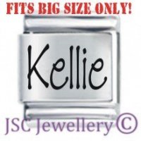 Kellie Etched Name Charm - Fits BIG size 13mm