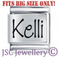Kelli Etched Name Charm - Fits BIG size 13mm