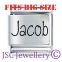 Jacob Etched Name Charm - Fits BIG size 13mm