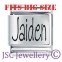 Jaiden Etched Name Charm - Fits BIG size 13mm
