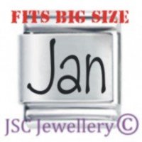 Jan Etched Name Charm - Fits BIG size 13mm