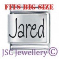 Jared Etched Name Charm - Fits BIG size 13mm