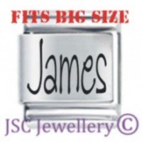James Etched Name Charm - Fits BIG size 13mm