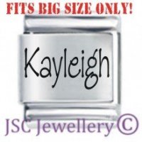 Kayleigh Etched Name Charm - Fits BIG size 13mm