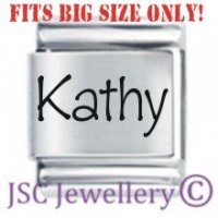 Kathy Etched Name Charm - Fits BIG size 13mm