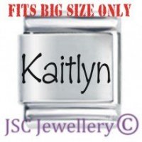 Kaitlyn Etched Name Charm - Fits BIG size 13mm