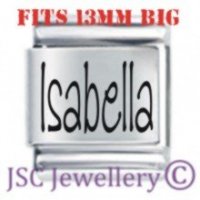 Isabella Etched Name Charm - Fits BIG size 13mm