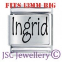 Ingrid Etched Name Charm - Fits BIG size 13mm