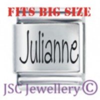 Julianne Etched Name Charm - Fits BIG size 13mm