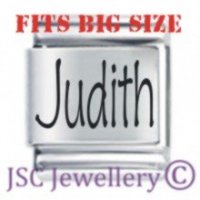 Judith Etched Name Charm - Fits BIG size 13mm