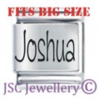 Joshua Etched Name Charm - Fits BIG size 13mm