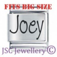 Joey Etched Name Charm - Fits BIG size 13mm